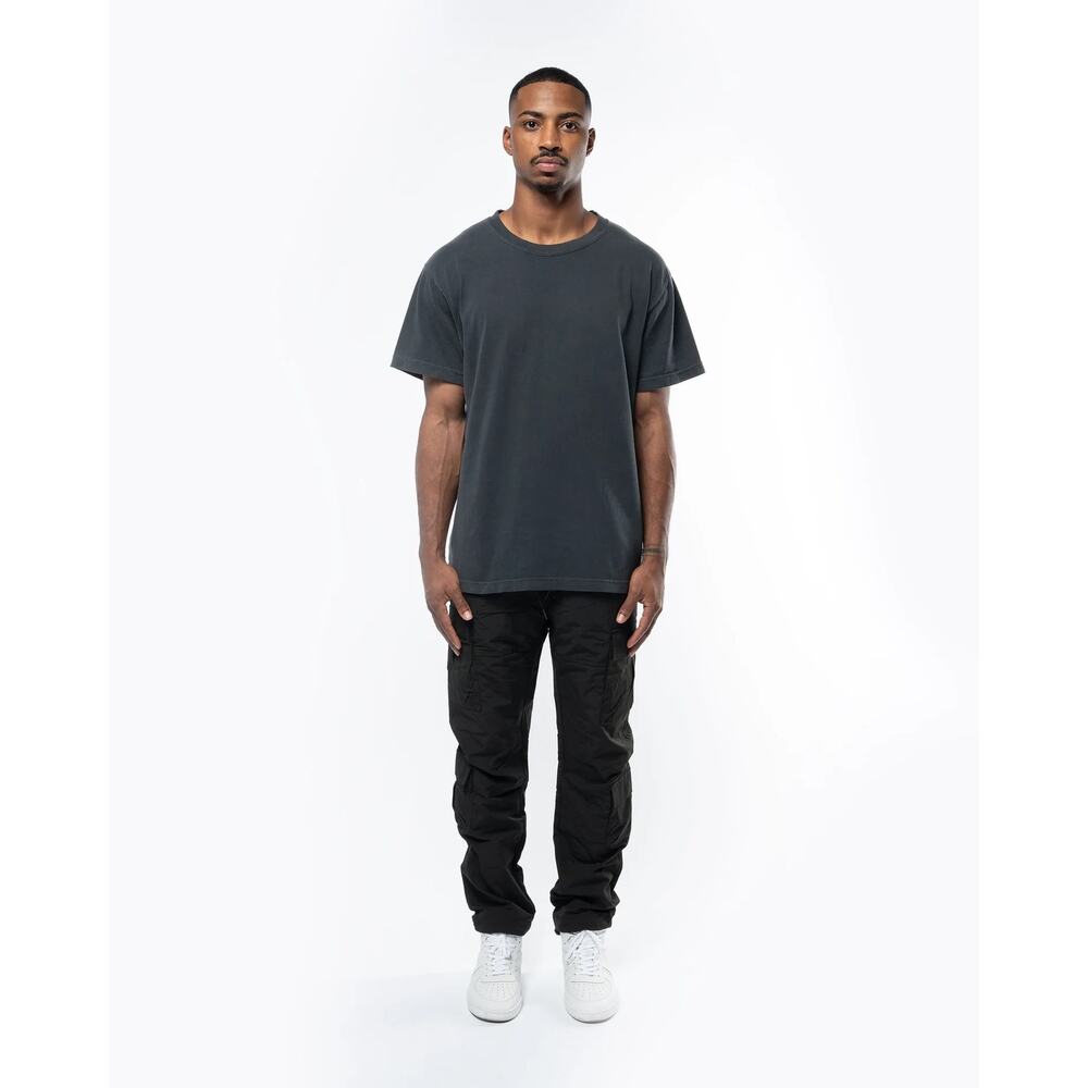 Richie Le Men's Cotton Blend Tapered Slim Cargo Pants Black Small Gorpcore